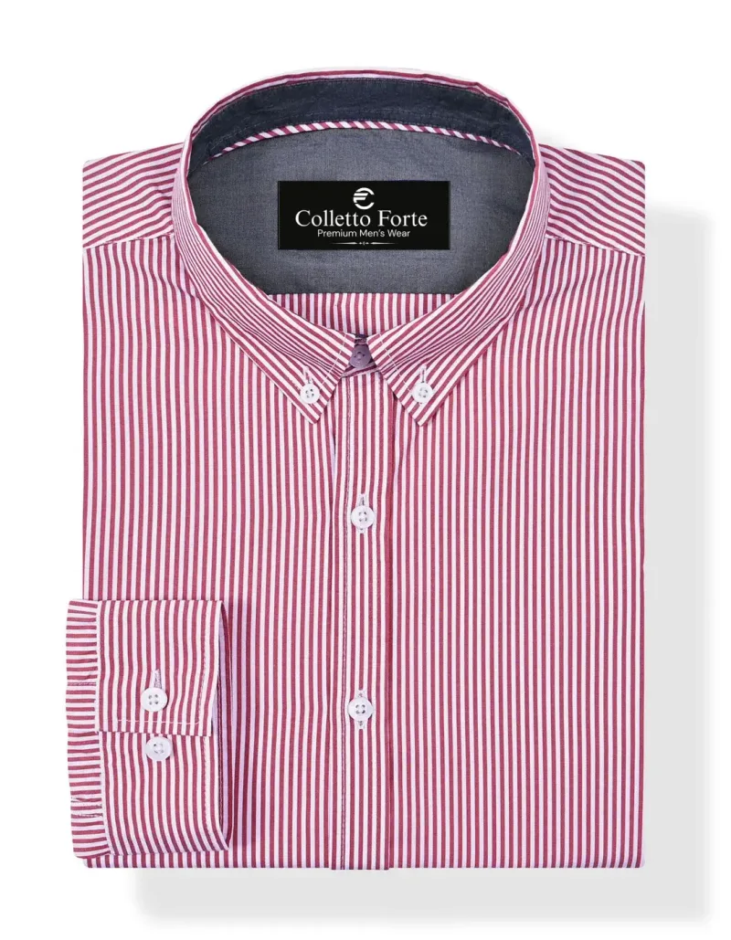 Red Stripe Men's Formal Shirt image