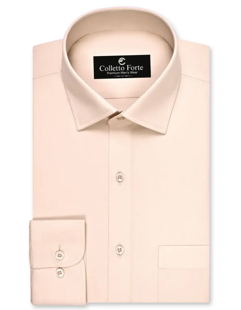 Men's Beige Formal Shirt image